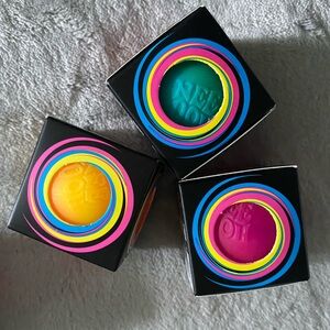 Needoh twirl groovy glob - Pink, Yellow, Teal (set of 3)